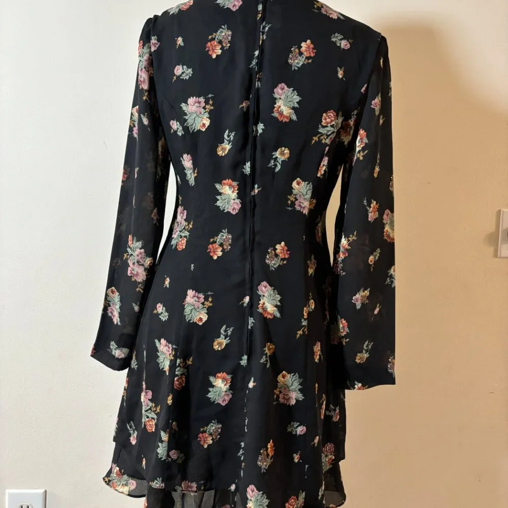 Vintage Petite Sophisticate Floral Dress Size 6P - Picture 2 of 3